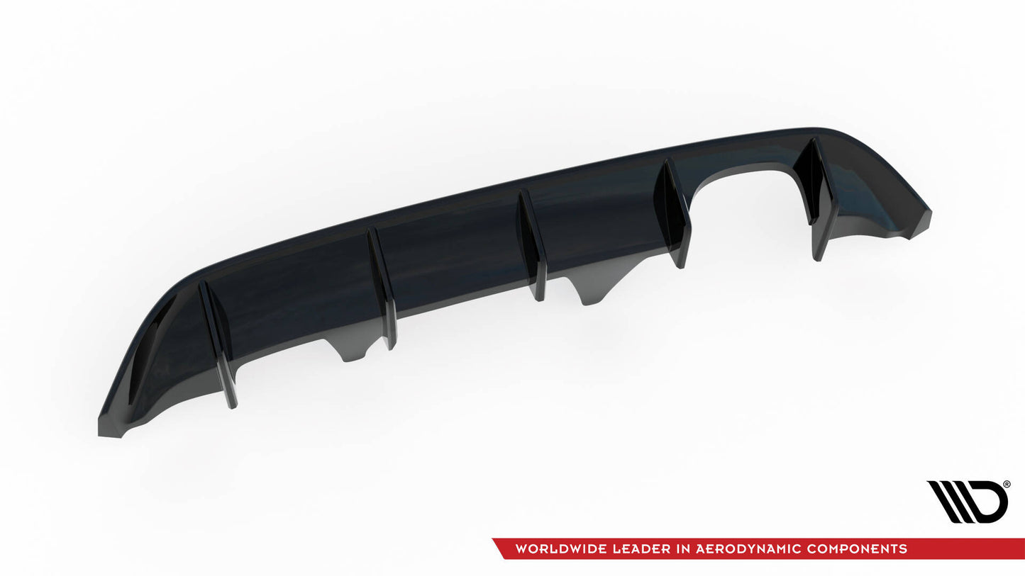 Diffusor Heck Ansatz für Ford Fiesta Mk8 ST schwarz Hochglanz
