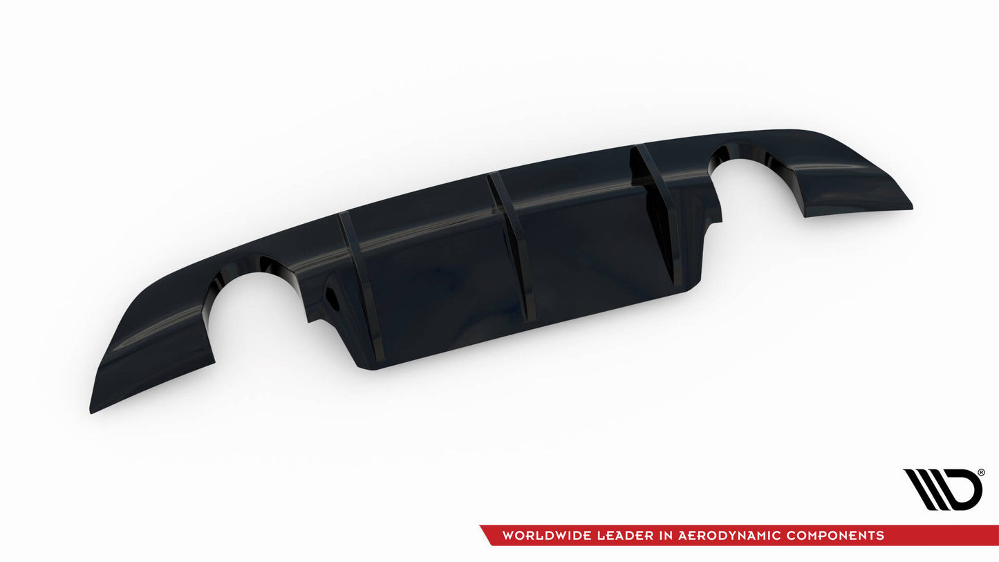 Diffusor Heck Ansatz für Jaguar XE R-Dynamic X760 Facelift schwarz Hochglanz