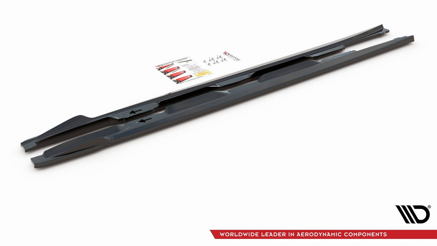 Seitenschweller Ansatz für Lexus IS F Mk2 schwarz Hochglanz