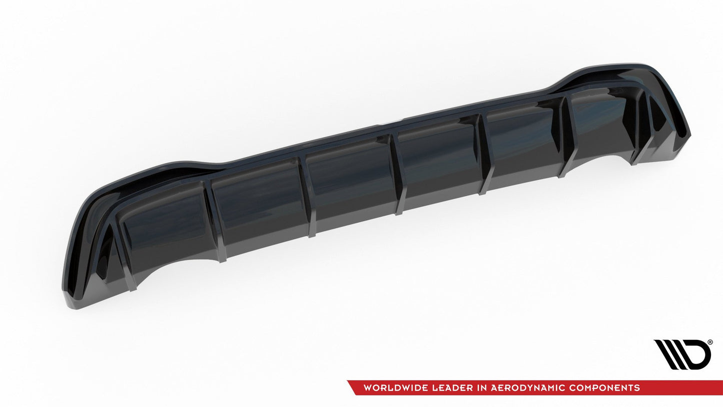 Diffusor Heck Ansatz für VW Golf Mk8 schwarz Hochglanz