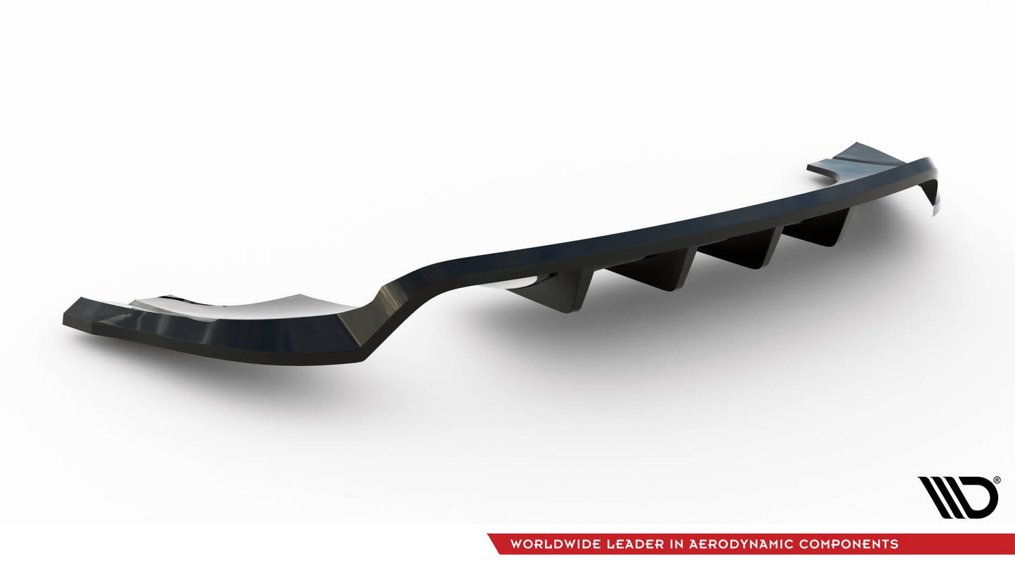 Mittlerer Cup Diffusor DTM Look Heck Ansatz für Audi Q3 S-line 8U schwarz Hochglanz