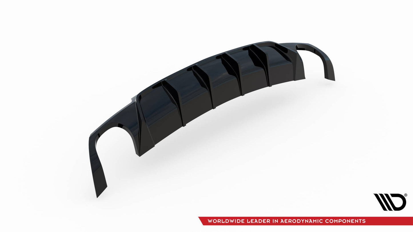 Diffusor Heck Ansatz V.2 für VW Scirocco R Mk3 schwarz Hochglanz