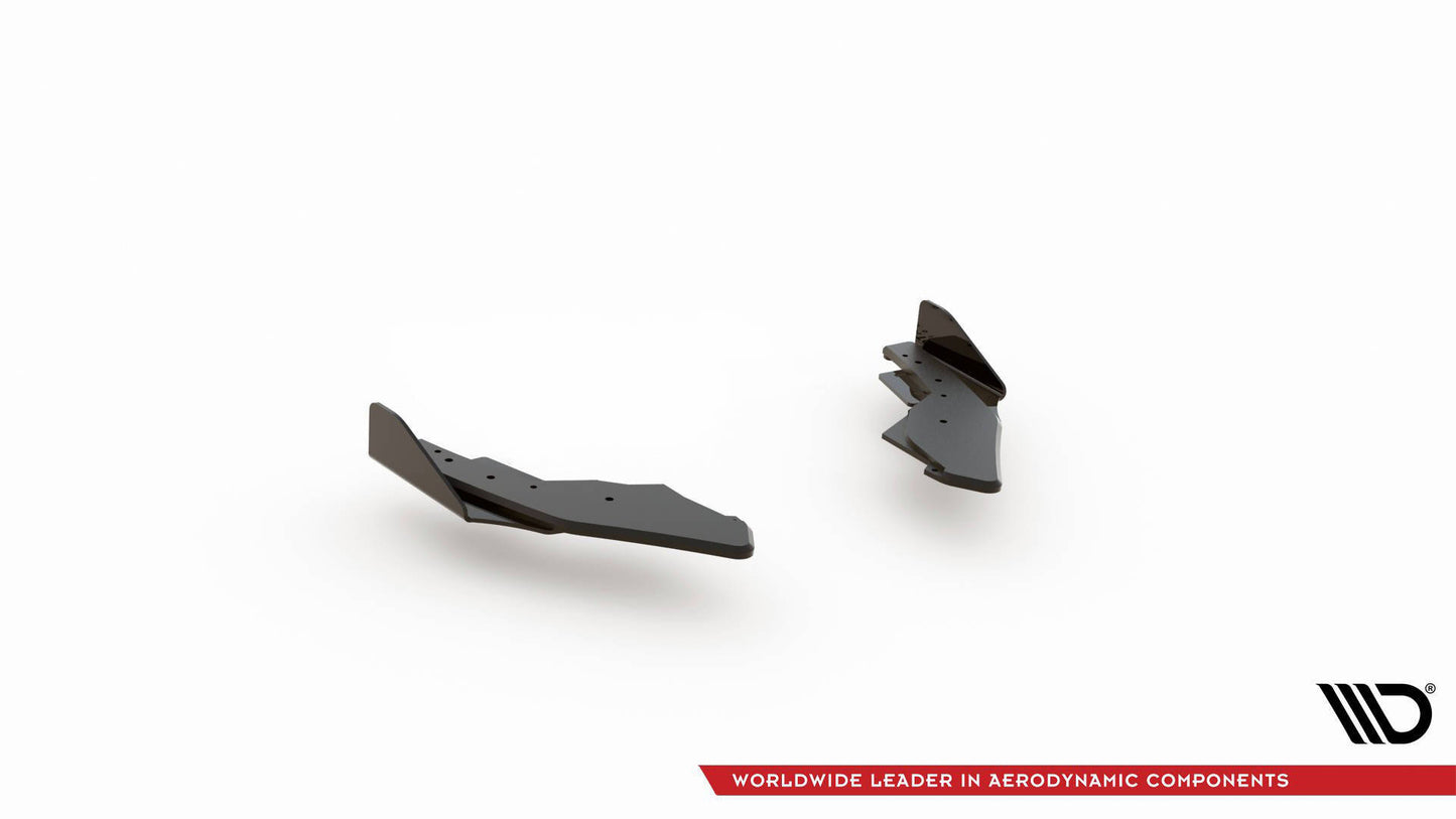 Street Pro Heck Ansatz Flaps Diffusor +Flaps für Volkswagen Golf GTI / GTE Mk8 schwarz Hochglanz
