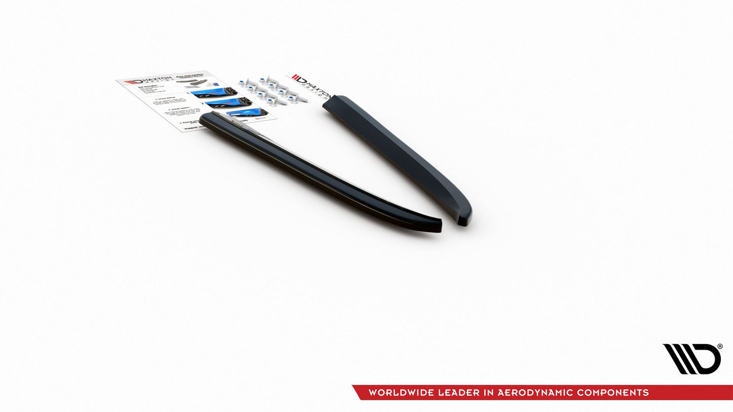 Heck Ansatz Flaps Diffusor für Jaguar XJ R-Sport X351 Facelift schwarz Hochglanz