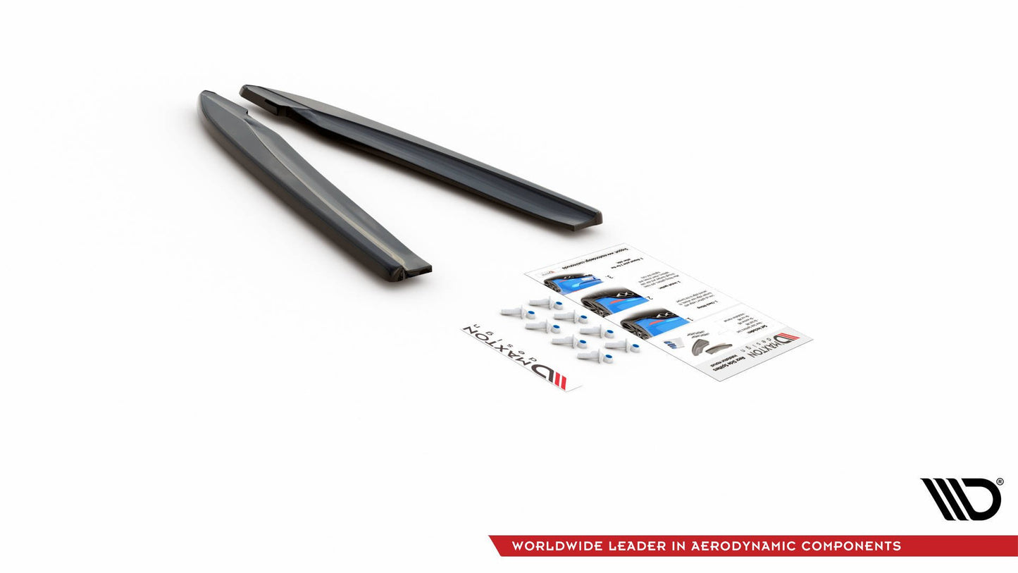 Heck Ansatz Flaps Diffusor V.2 für Audi S8 D4 Facelift schwarz Hochglanz