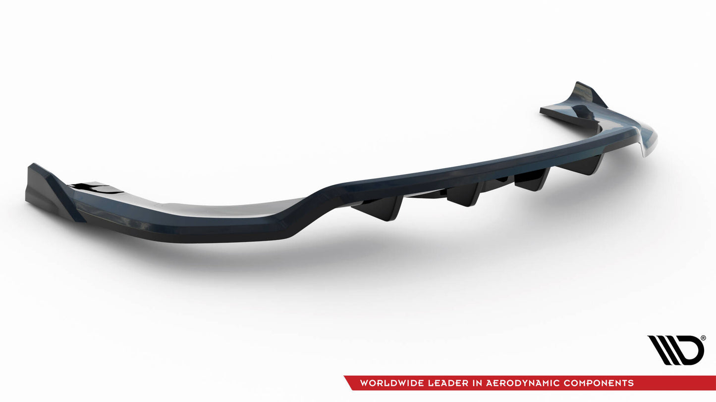 Mittlerer Cup Diffusor DTM Look Heck Ansatz für BMW X5 M-Paket F15 schwarz Hochglanz