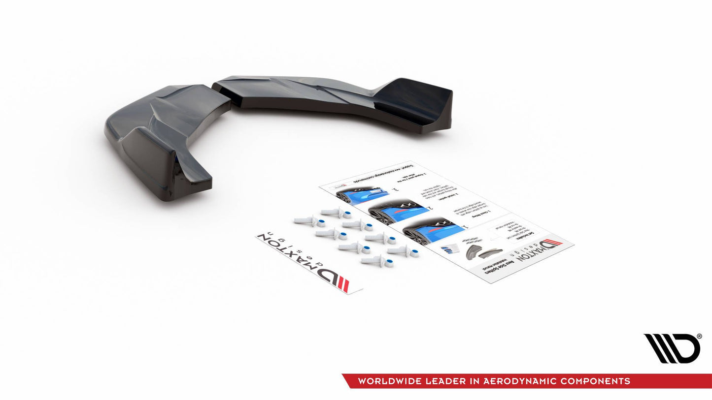 Heck Ansatz Flaps Diffusor V.4 für Hyundai I30 N Mk3 Hatchback schwarz Hochglanz