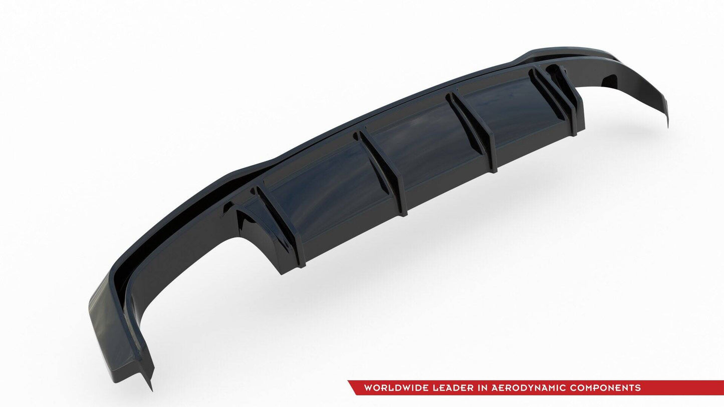 Diffusor Heck Ansatz für Audi A7 S-Line C8 / S7 C8 schwarz Hochglanz