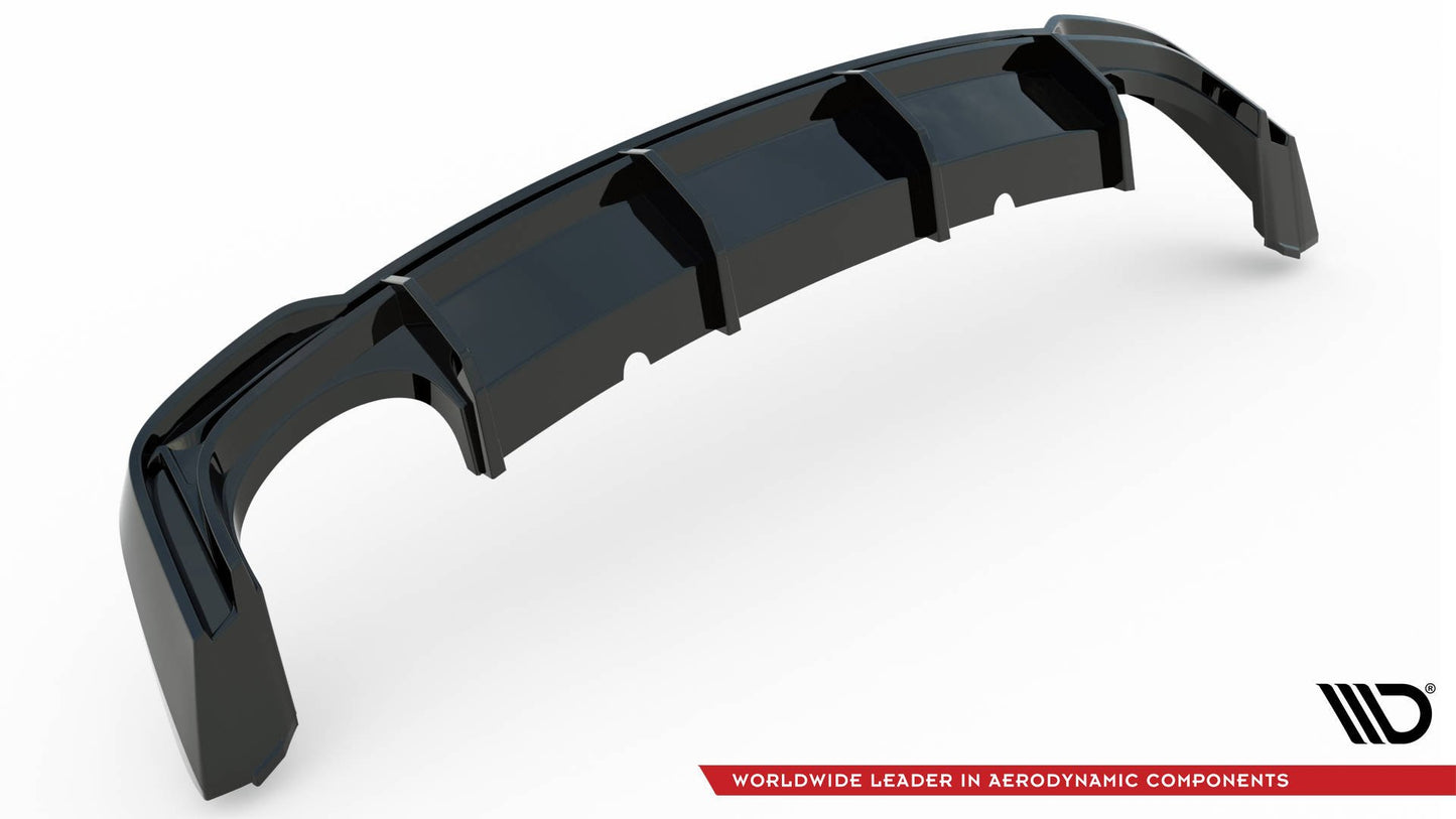 Diffusor Heck Ansatz für Audi RS6 C8 schwarz Hochglanz