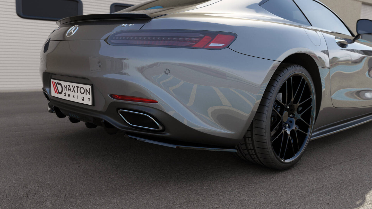 Heck Ansatz Flaps Diffusor für Mercedes-AMG GT / GT S C190 Facelift schwarz Hochglanz