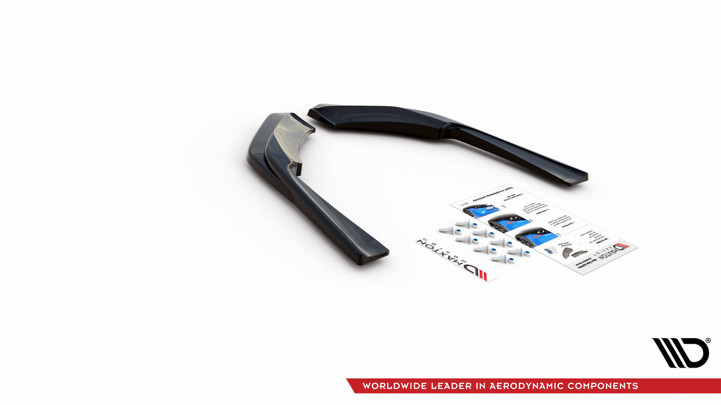 Heck Ansatz Flaps Diffusor für Infiniti Q60 S Mk2 schwarz Hochglanz