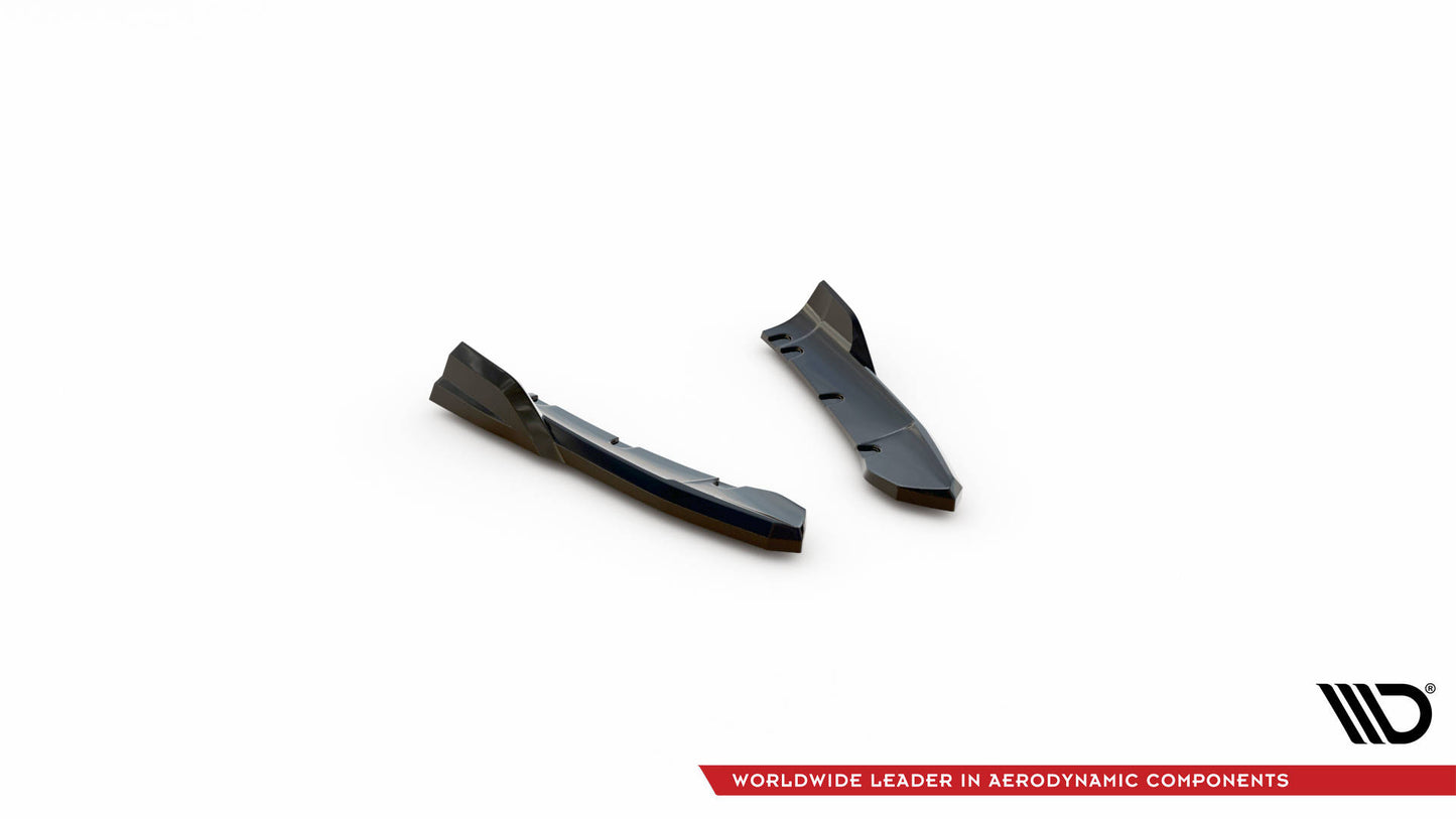 Heck Ansatz Flaps Diffusor für BMW X3 M-Paket G01 Facelift schwarz Hochglanz