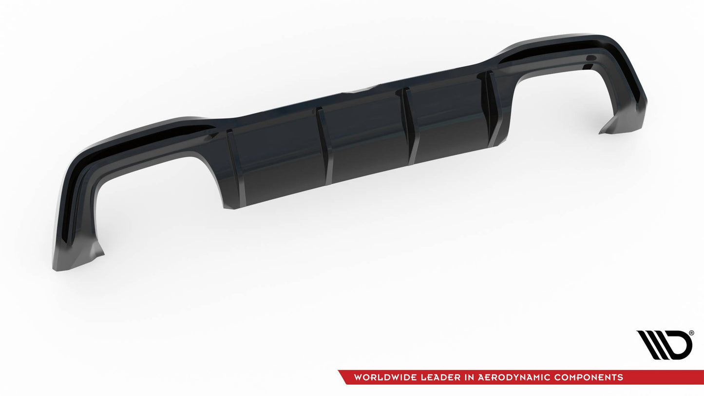 Diffusor Heck Ansatz V.2 für VW Golf R Mk8 Facelift schwarz Hochglanz