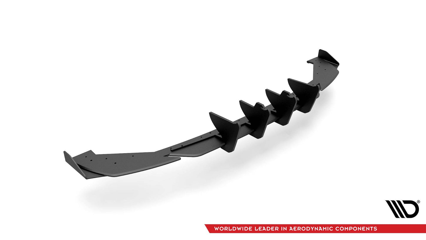 Street Pro Diffusor Heck Ansatz +Flaps für Seat Leon FR Hatchback Mk4 schwarz Hochglanz