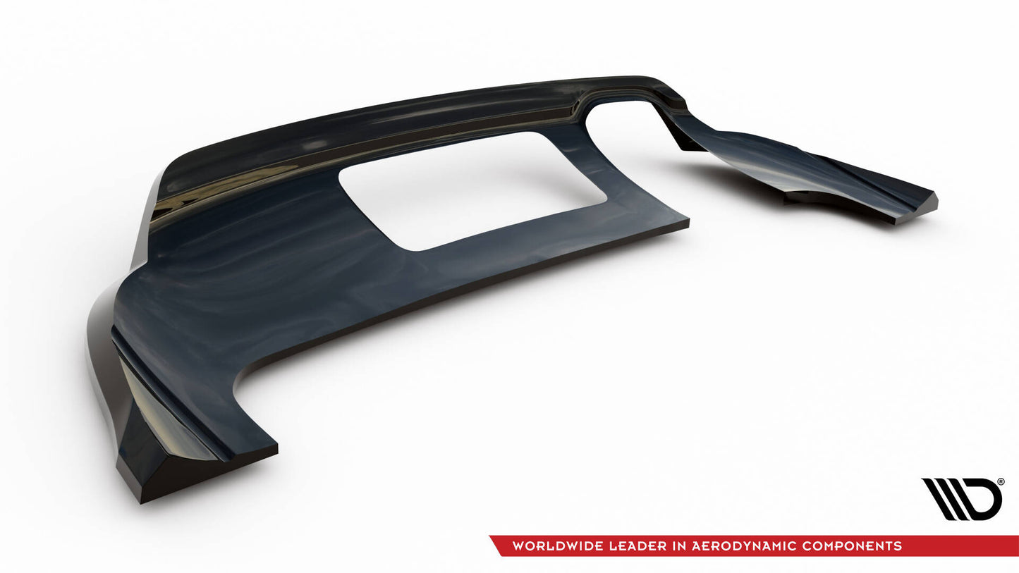 Mittlerer Cup Diffusor DTM Look Heck Ansatz für Audi Q3 S-line 8U schwarz Hochglanz