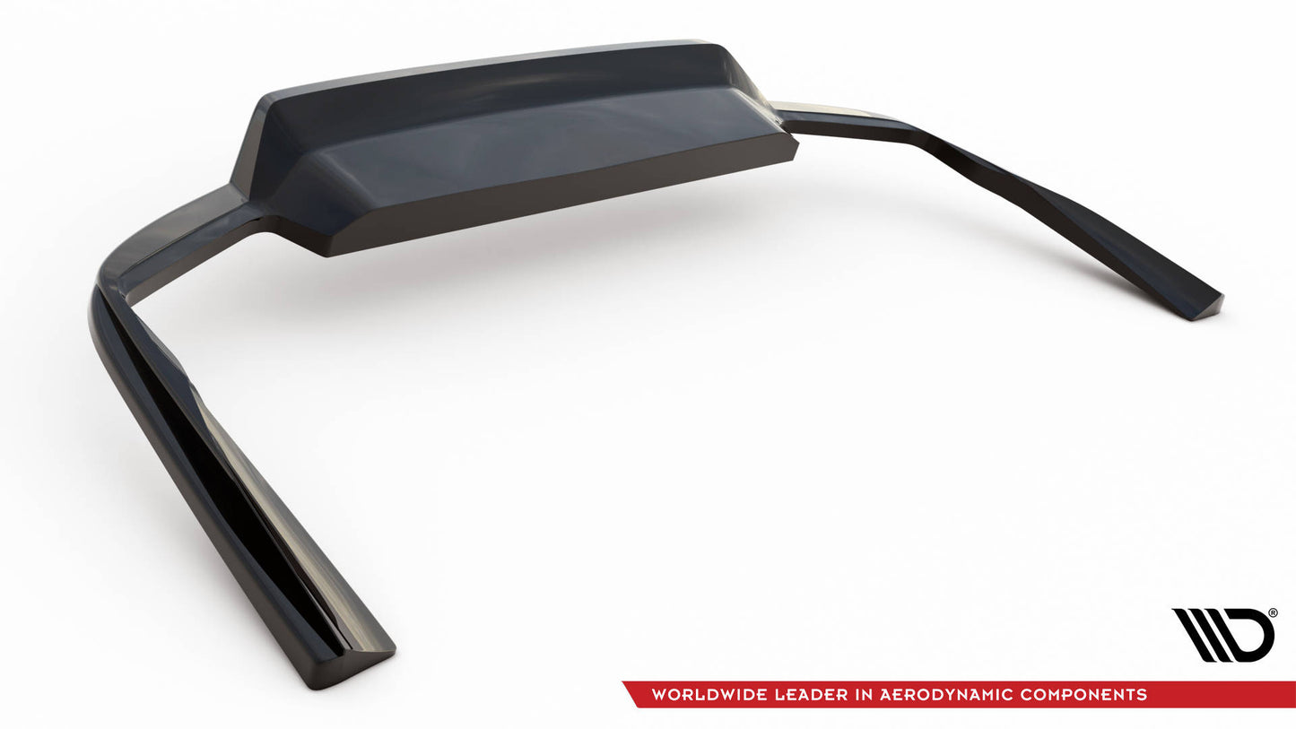 Mittlerer Cup Diffusor DTM Look Heck Ansatz für Volvo V90 / S90 R-Design Mk2 schwarz Hochglanz