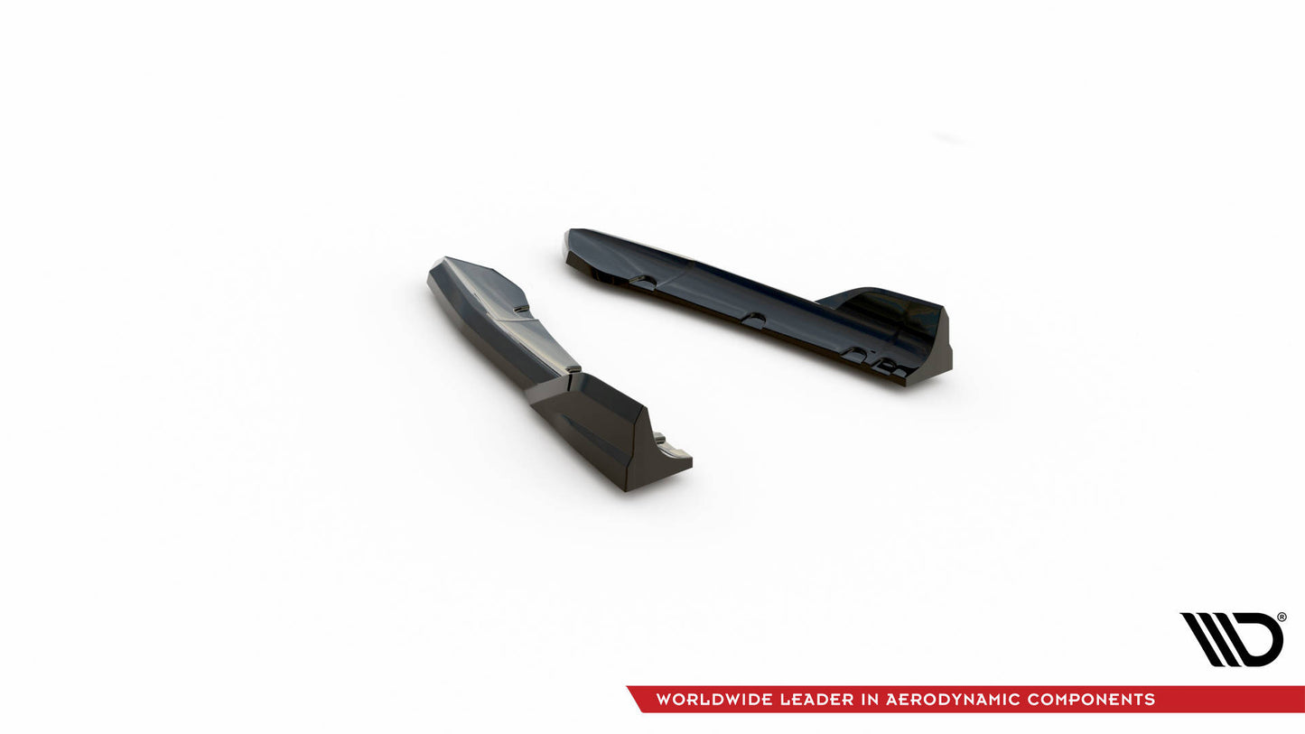 Heck Ansatz Flaps Diffusor für BMW X3 M-Paket G01 Facelift schwarz Hochglanz