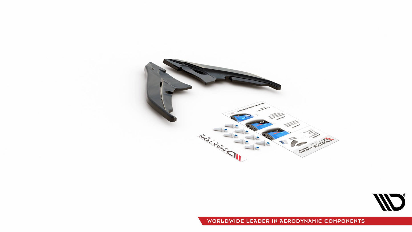 Heck Ansatz Flaps Diffusor für Peugeot 308 GT Mk2 Facelift schwarz Hochglanz