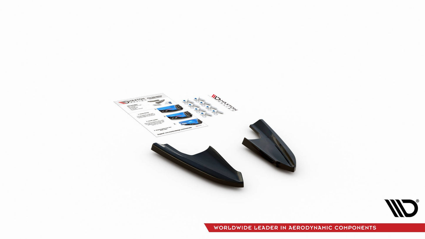 Heck Ansatz Flaps Diffusor V.3 für VW Golf R Mk8 Facelift schwarz Hochglanz