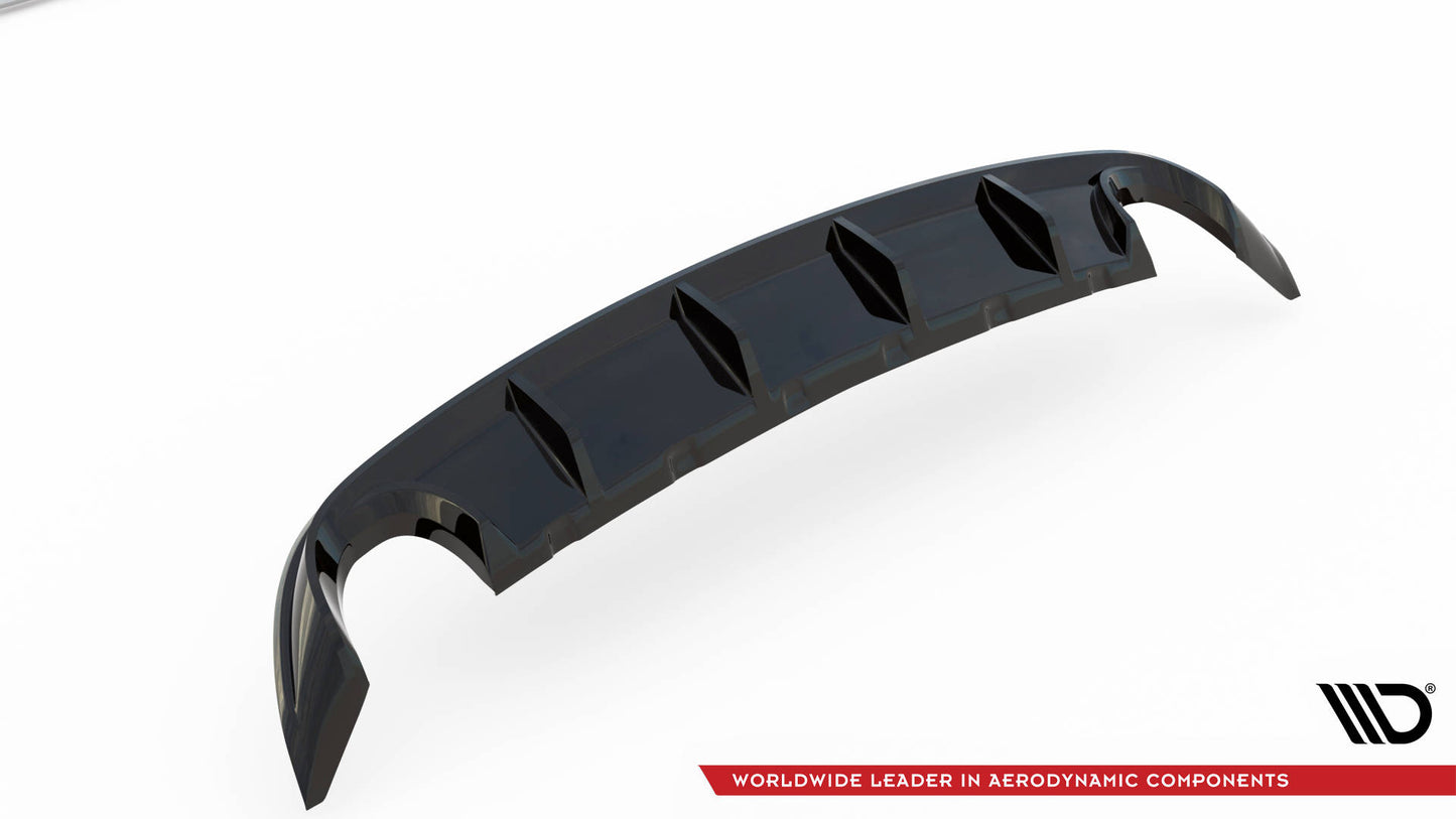 Diffusor Heck Ansatz für Ford Edge Mk2 schwarz Hochglanz