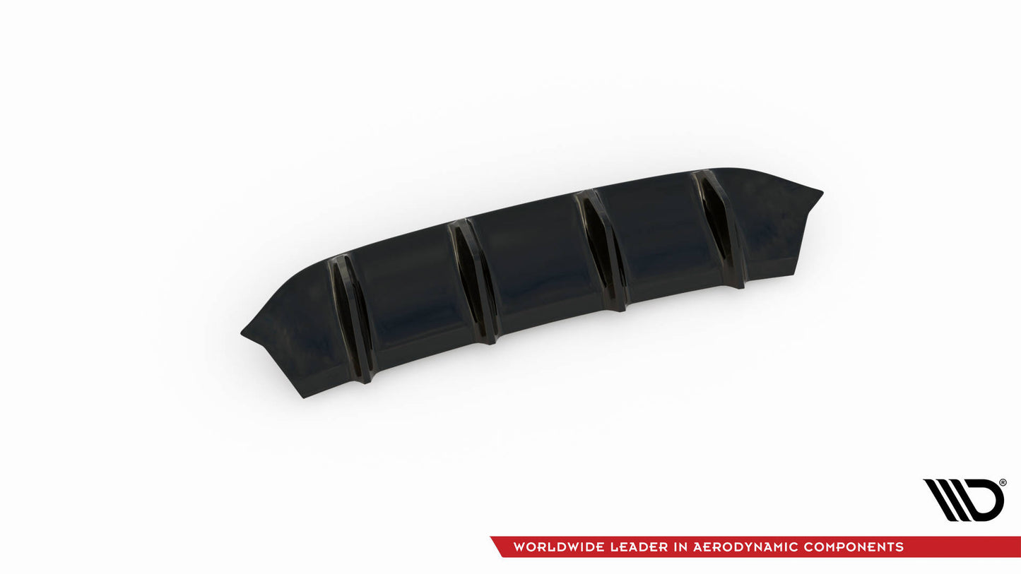 Diffusor Heck Ansatz für Mercedes-Benz GLE Coupe 63 AMG C292 schwarz Hochglanz