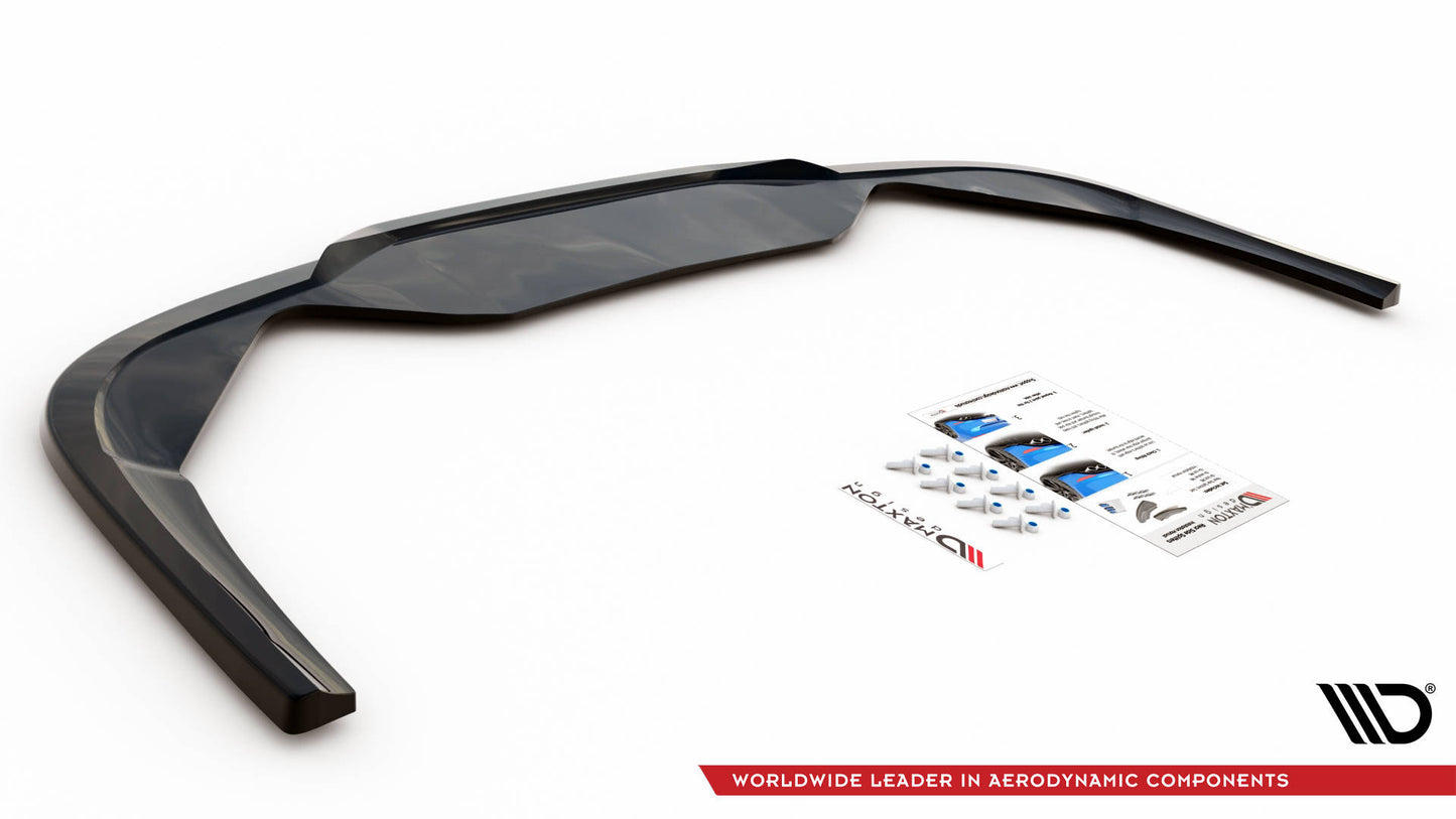 Mittlerer Diffusor Heck Ansatz für Peugeot 508 GT Mk1 Facelift schwarz matt