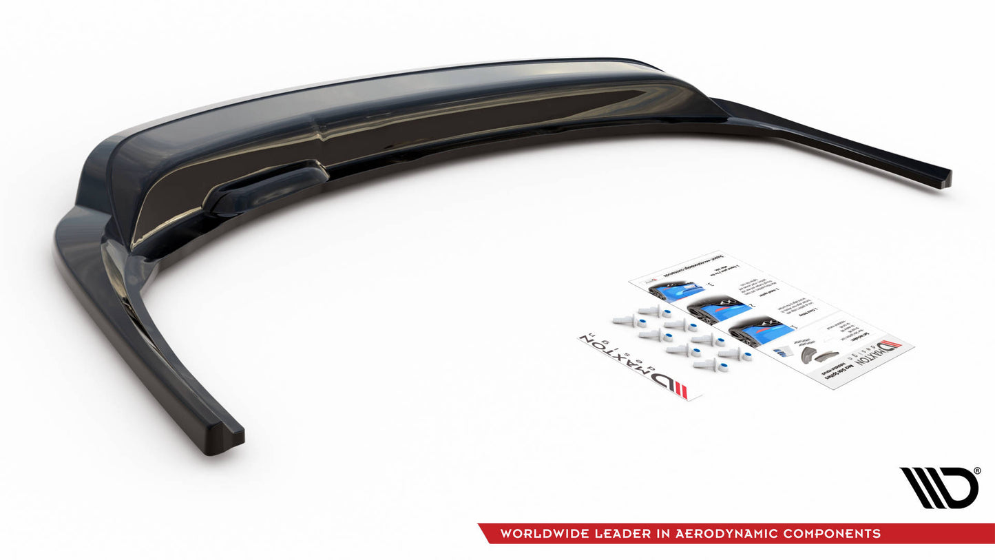 Mittlerer Diffusor Heck Ansatz DTM Look für Skoda Fabia Combi Mk3 Facelift schwarz matt