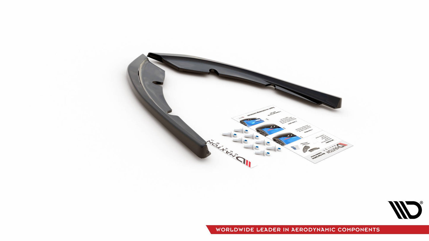 Heck Ansatz Flaps Diffusor V.2 für Peugeot 308 SW Mk2 schwarz Hochglanz