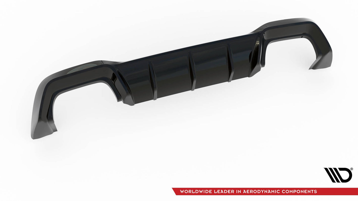 Diffusor Heck Ansatz V.1 für VW Golf R Mk8 Facelift schwarz Hochglanz