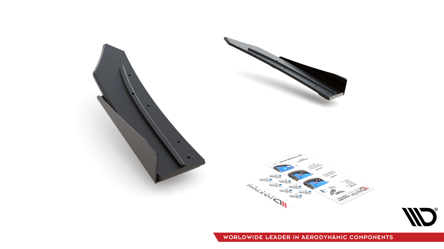 Street Pro Heck Ansatz Flaps Diffusor +Flaps für Mercedes-AMG C43 Coupe C205 schwarz Hochglanz