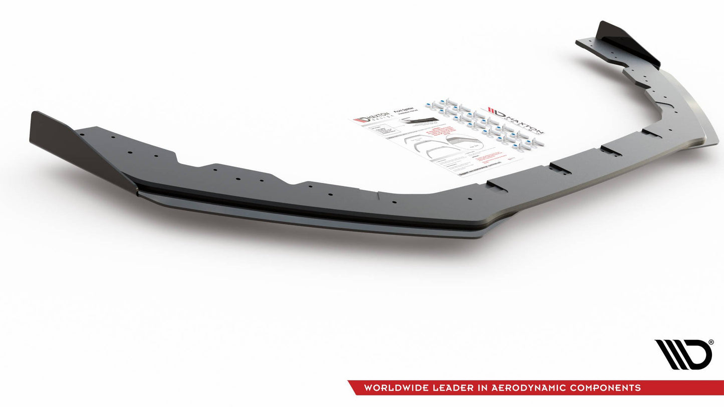 Street Pro Front Ansatz für + Flaps für Ford Focus RS Mk3 schwarz Hochglanz