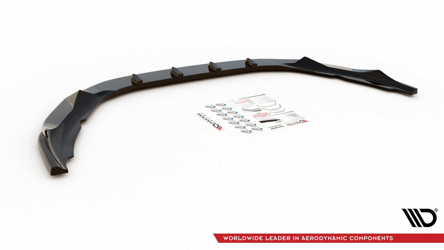 Front Ansatz V.1 für Volvo S60 R-Design Mk2 Facelift schwarz Hochglanz