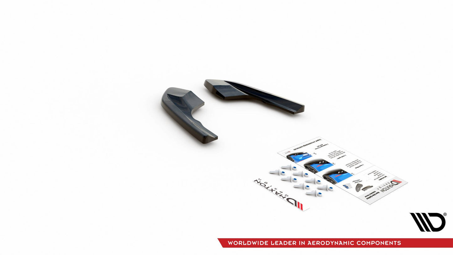 Heck Ansatz Flaps Diffusor V.1 für VW Golf R Mk8 Facelift schwarz Hochglanz