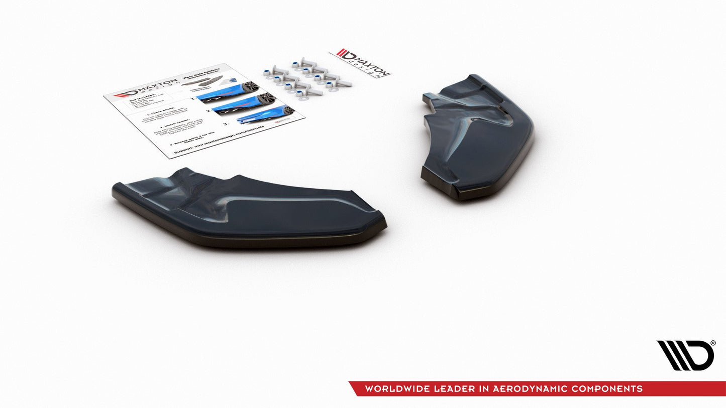 Heck Ansatz Flaps Diffusor für BMW X2 F39 M-Paket schwarz Hochglanz
