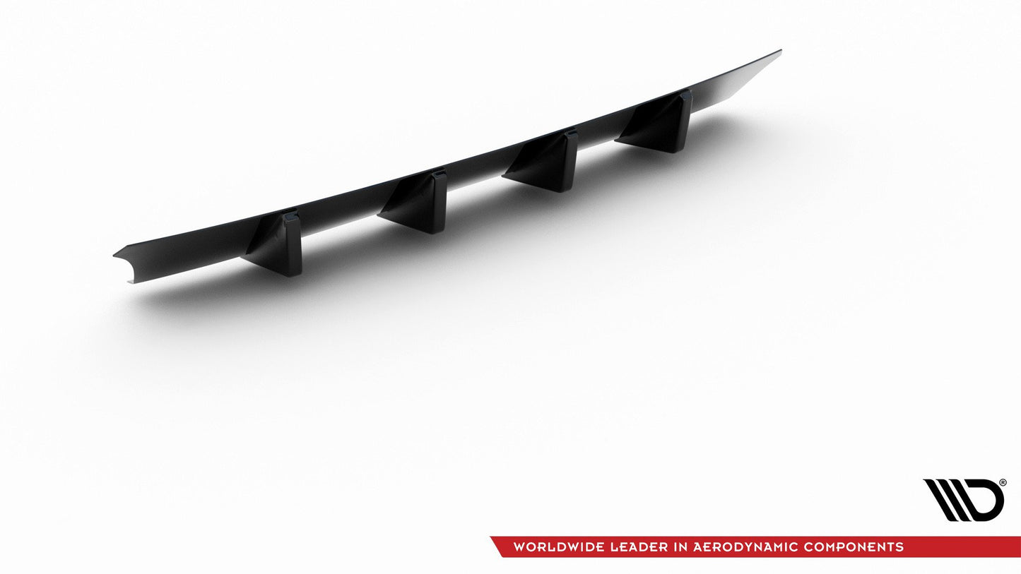 Diffusor Heck Ansatz V.1 für Seat Leon Cupra Mk3 FL Sportstourer schwarz Hochglanz