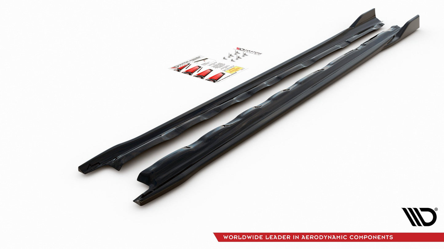Seitenschweller Ansatz V.2 für VW Golf Mk8 schwarz Hochglanz