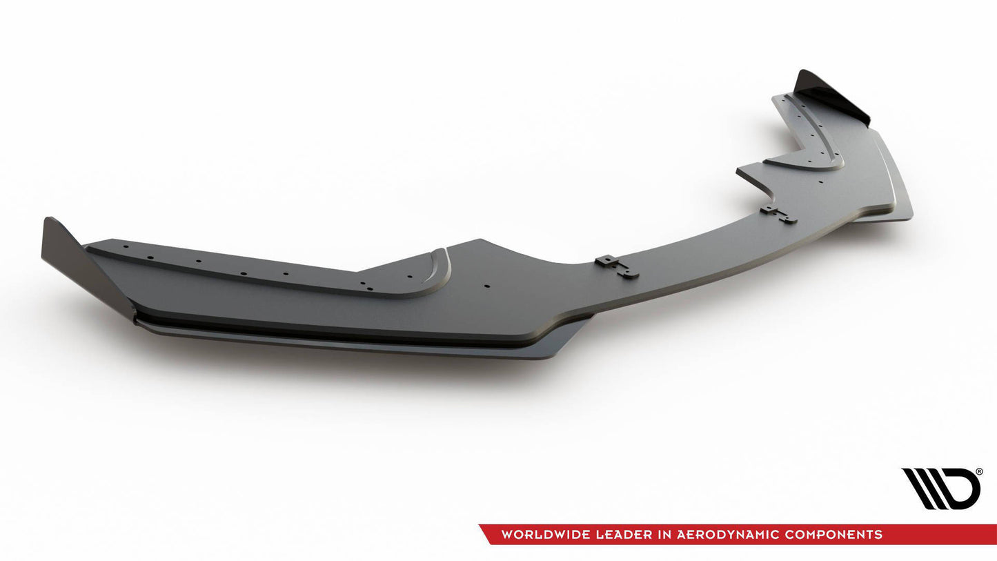 Street Pro Front Ansatz für V.3 +Flaps für BMW 1er F20 M-Paket Facelift / M140i schwarz Hochglanz