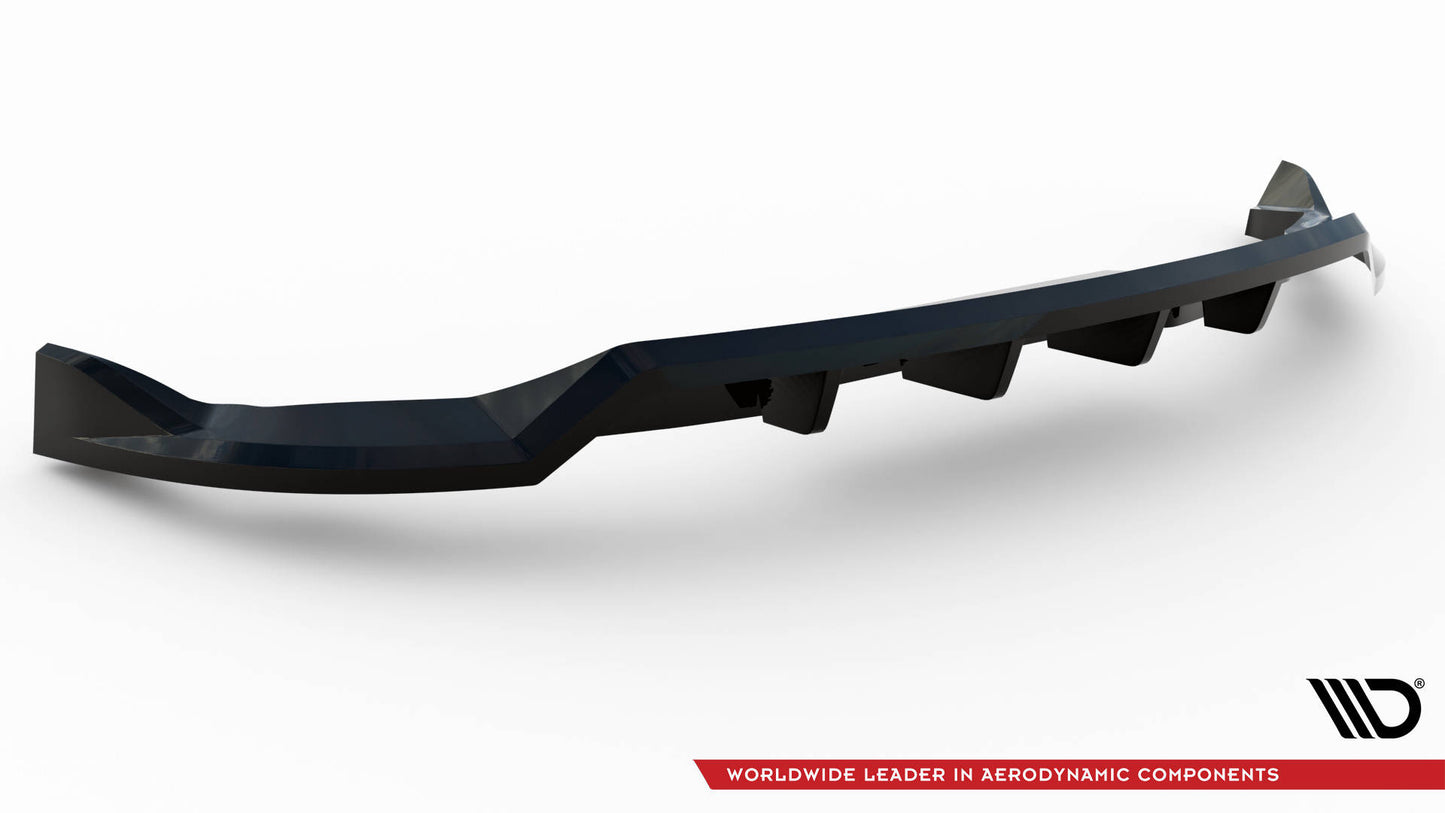 Mittlerer Cup Diffusor DTM Look Heck Ansatz für Volvo C40 Mk1 schwarz Hochglanz