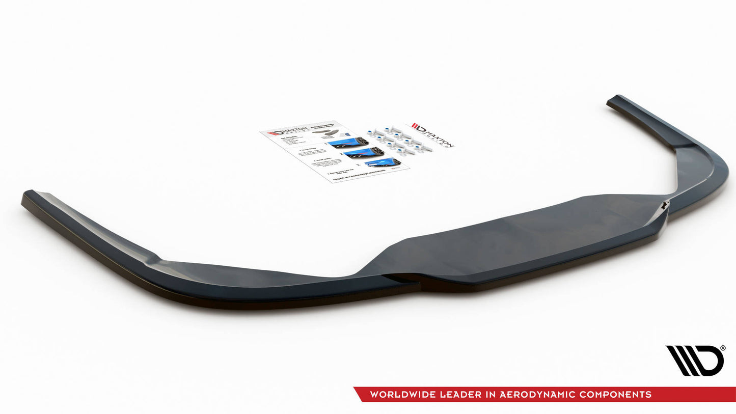 Mittlerer Diffusor Heck Ansatz für Peugeot 508 GT Mk1 Facelift schwarz matt