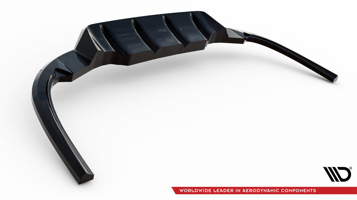 Mittlerer Cup Diffusor DTM Look Heck Ansatz für Ford Mondeo ST-Line Kombi Mk4 Facelift schwarz Hochglanz