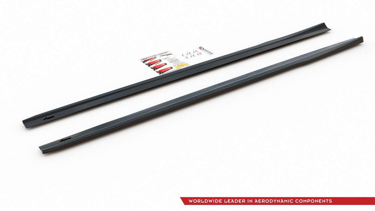 Seitenschweller Ansatz für V.1 für Mercedes A35 AMG / AMG-Line W177 schwarz Hochglanz
