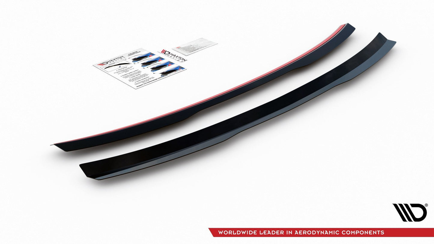Spoiler CAP für Audi A4 Limousine B8 / B8 Facelift schwarz Hochglanz