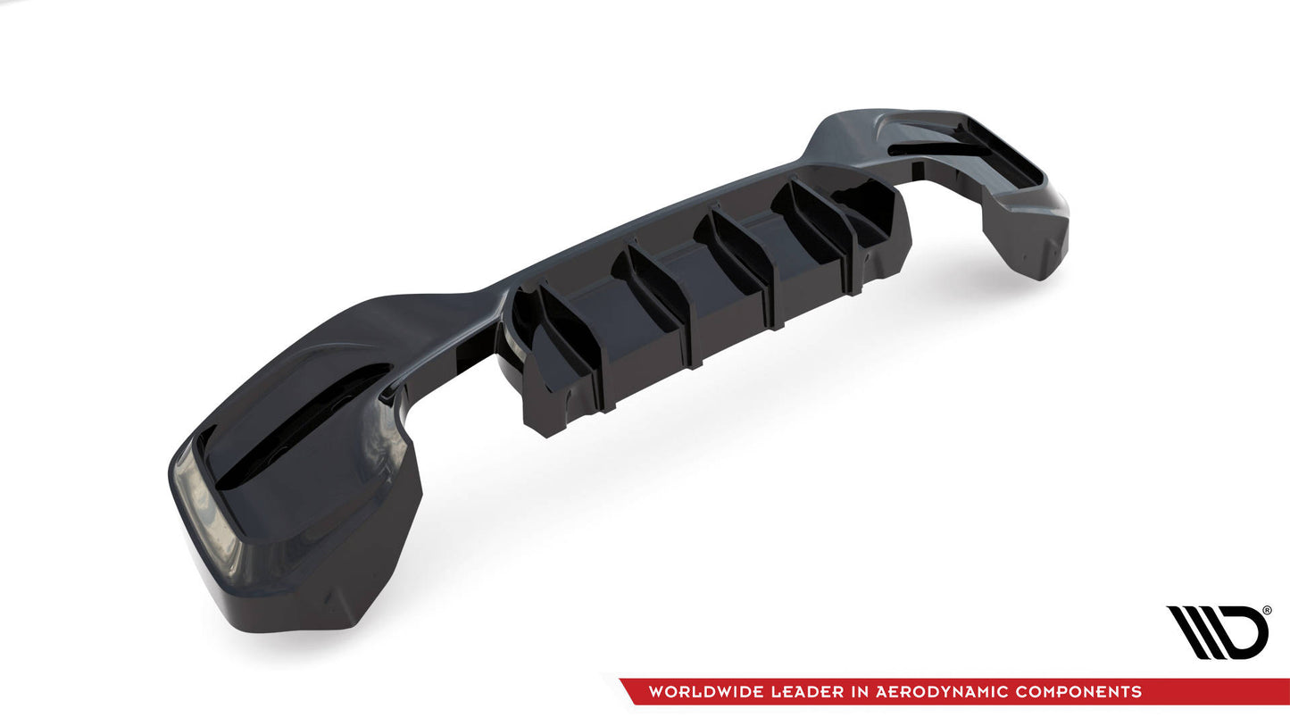 Diffusor Heck Ansatz für Bmw 1 F20/ F21 Facelift M-Power schwarz Hochglanz