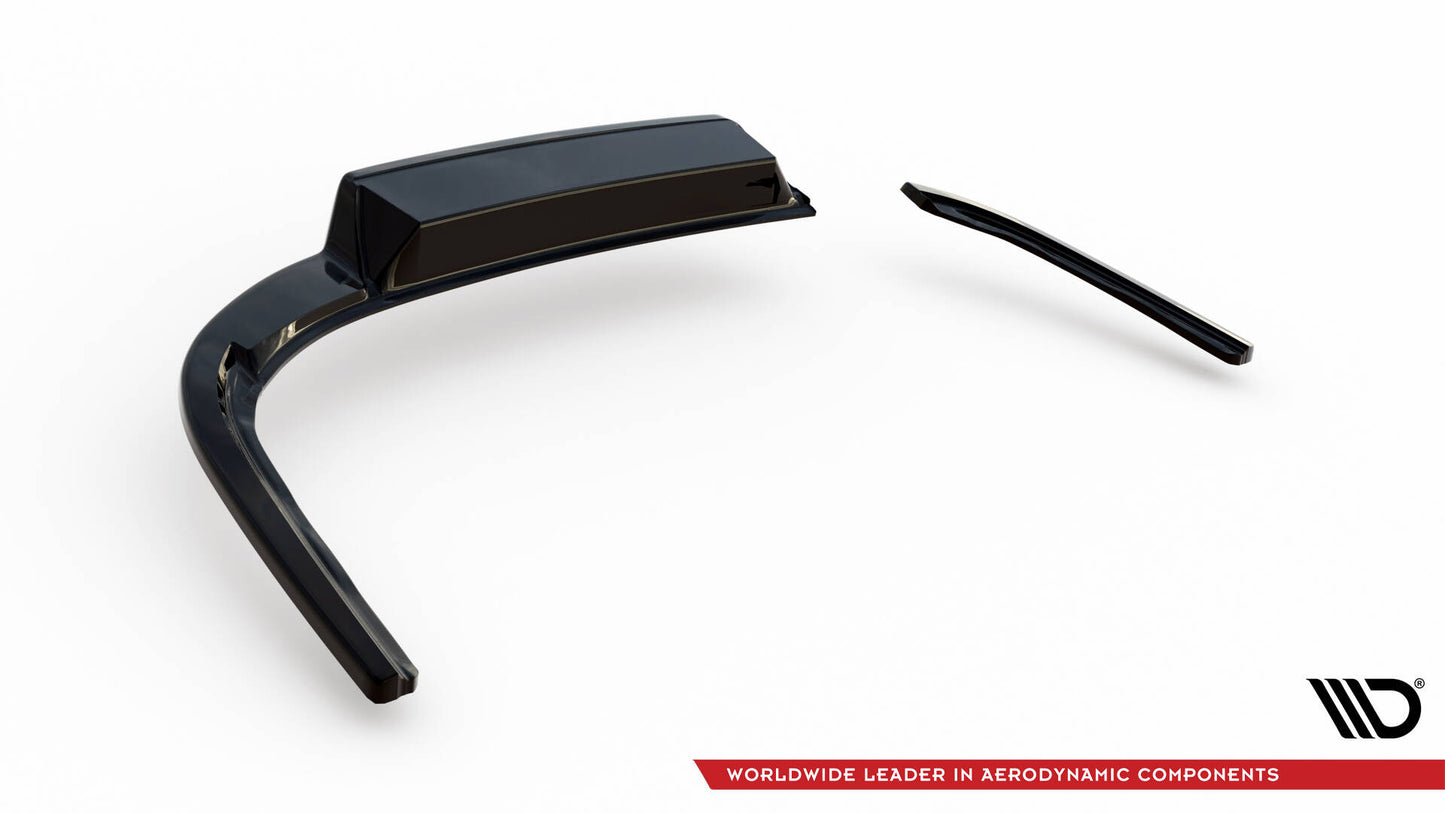 Mittlerer Cup Diffusor DTM Look Heck Ansatz für VW Passat R-Line B8 schwarz Hochglanz