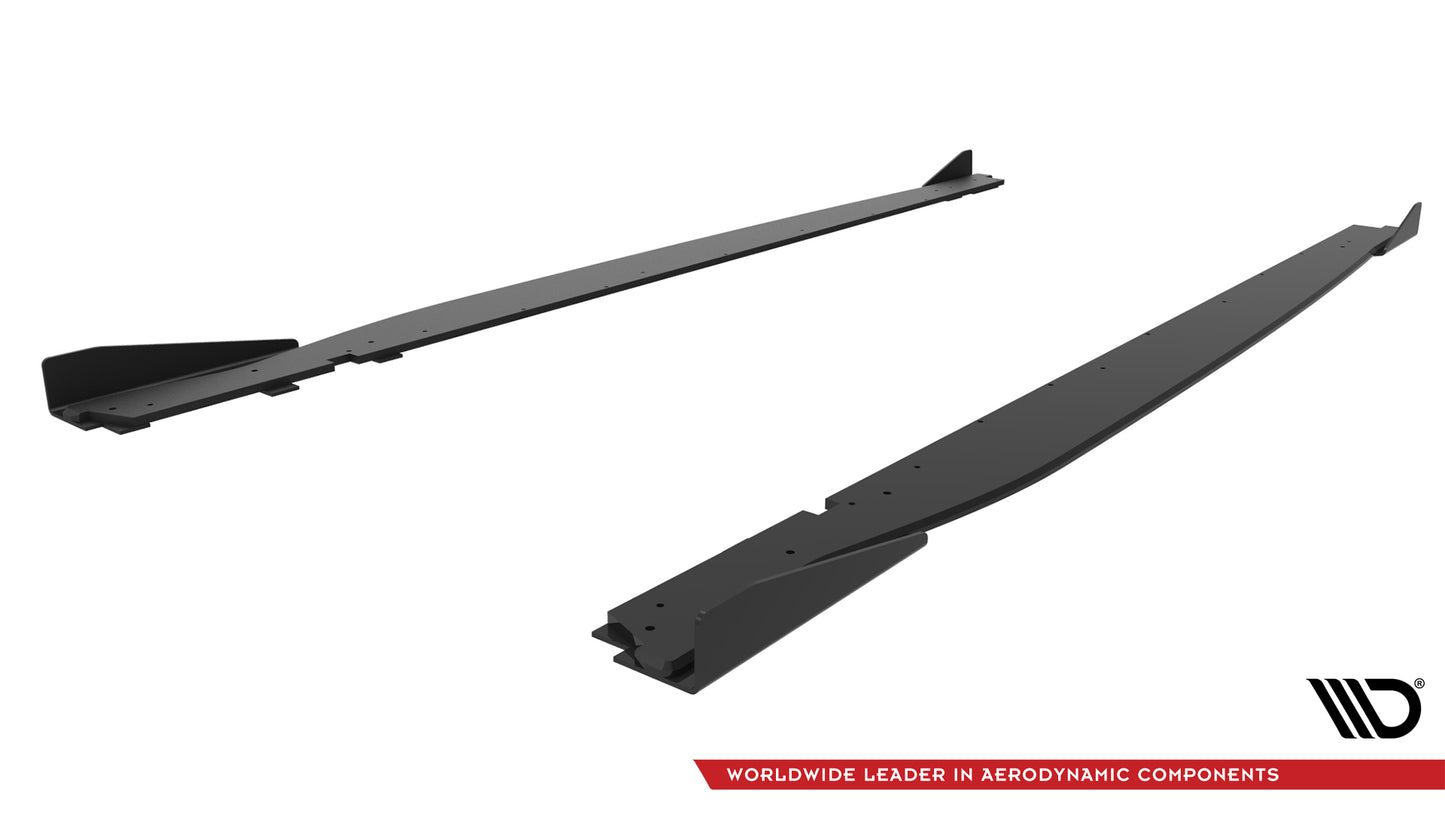 Street Pro Seitenschweller Ansatz für V.1 + Flaps für Subaru BRZ Mk2 schwarz Hochglanz