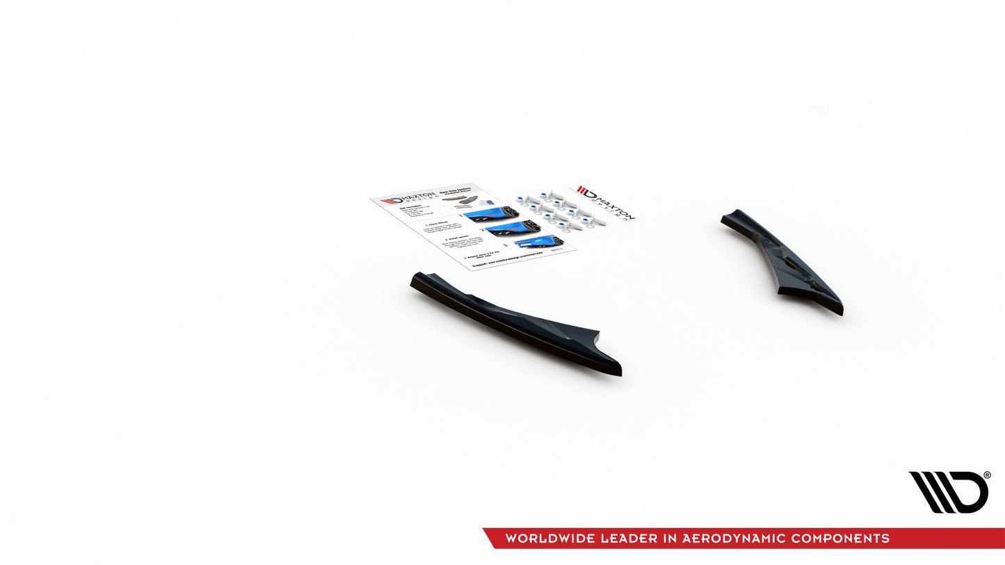 Heck Ansatz Flaps Diffusor für Audi SQ8 Mk1 schwarz Hochglanz