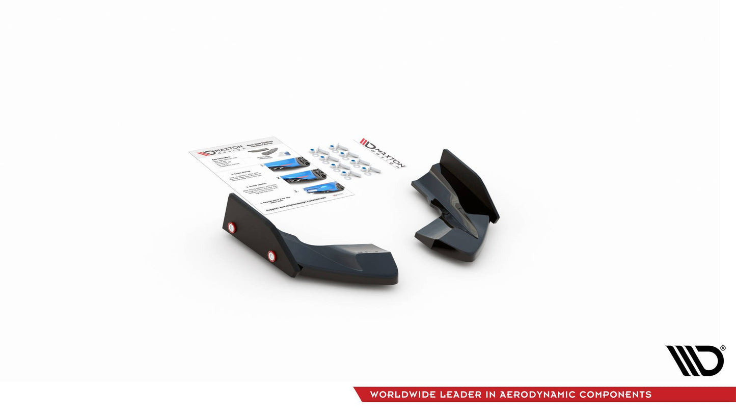 Heck Ansatz Flaps Diffusor V.2 + Flaps für VW Golf R Mk8 Facelift