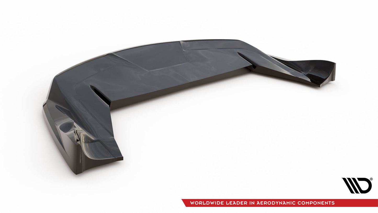 Mittlerer Cup Diffusor DTM Look Heck Ansatz für Tesla Model X Mk1 Facelift schwarz Hochglanz