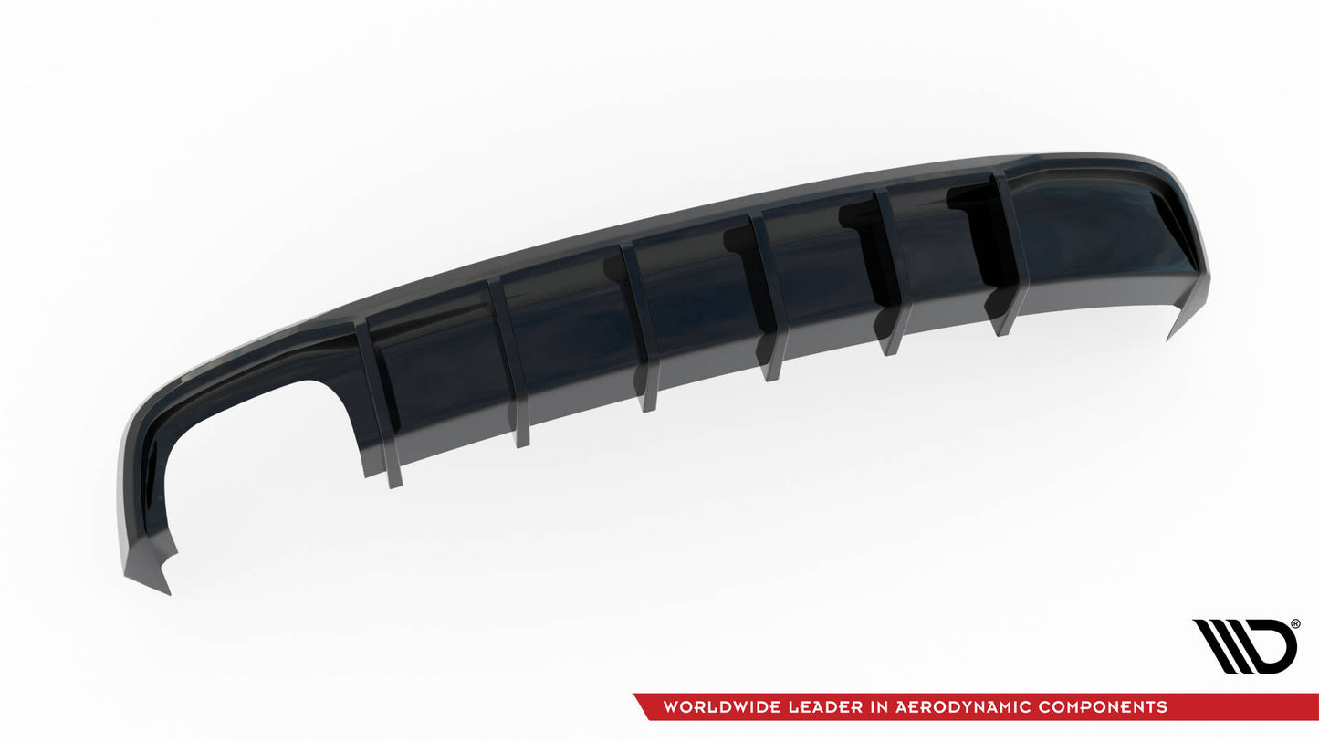Diffusor Heck Ansatz für Audi A5 S-Line Coupe / Sportback 8T Facelift (Doppelauspuff li.)