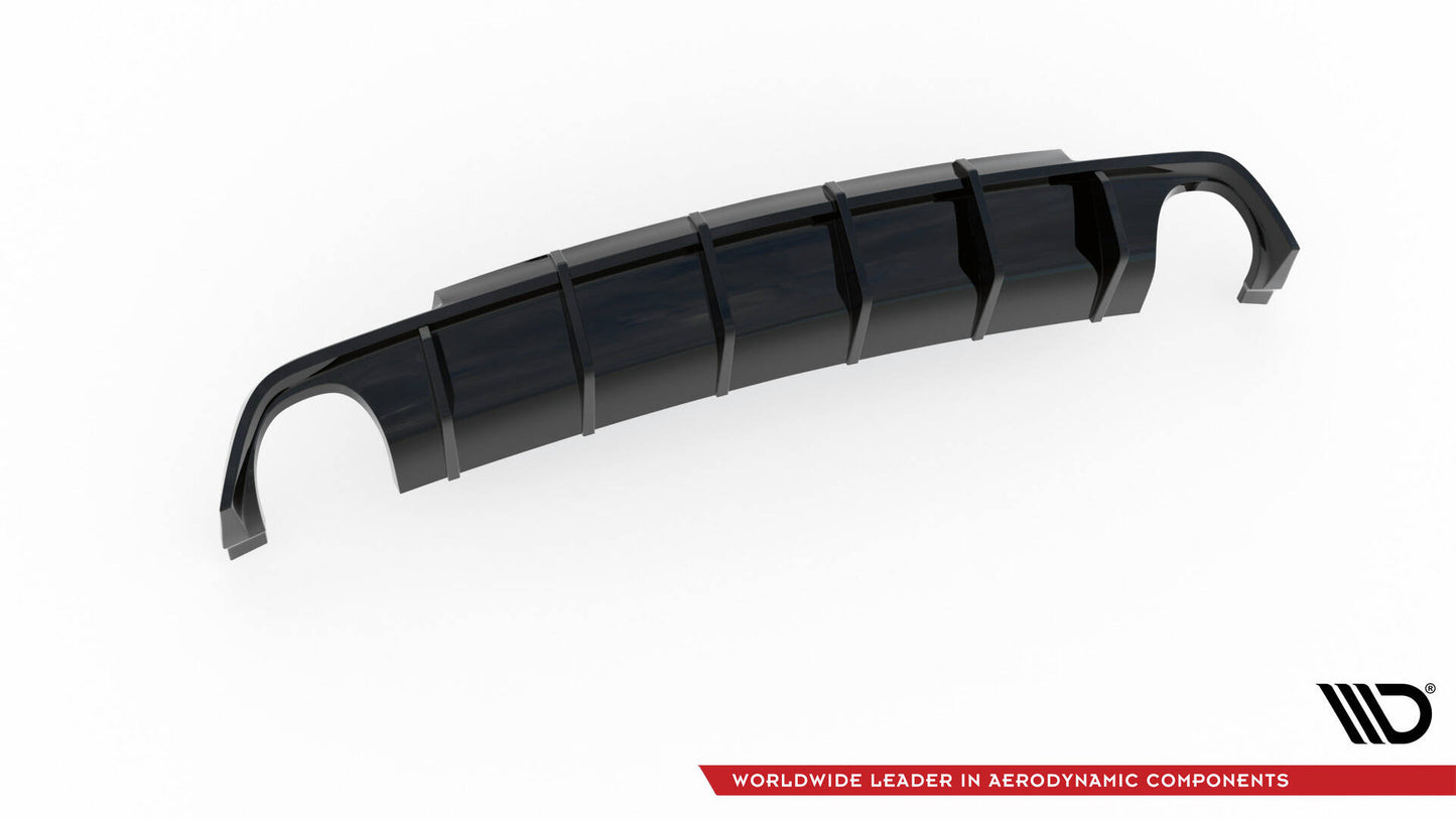 Diffusor Heck Ansatz V.1 für VW Scirocco R Mk3 schwarz Hochglanz